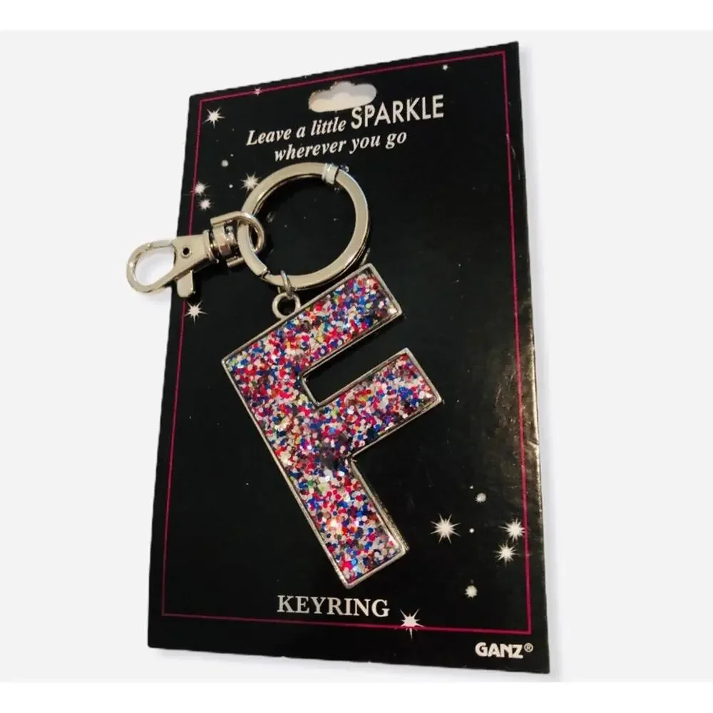 Ganz Keyring sparkle “F” NEW in package 2